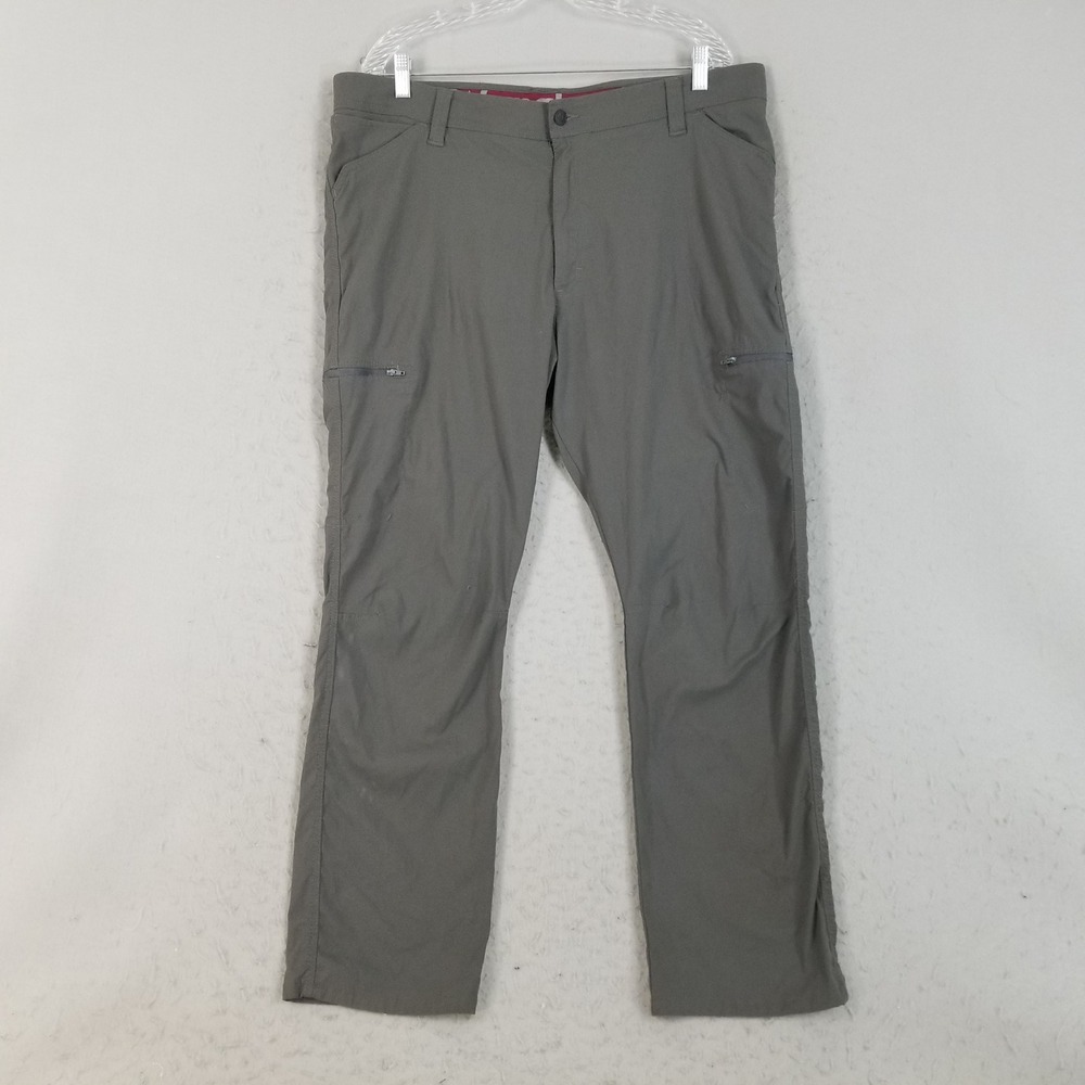 Wrangler Cargo Pants Mens 40/30 Grey Outdoor Series Straight Leg Nylon Spandex